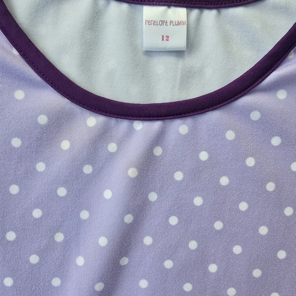 Penelope Plumm Girls' Purple and Pink Floral Dress Size 12